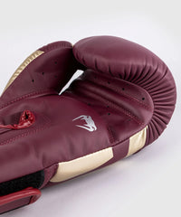 Elite Boxing Gloves - Burgundy Gold