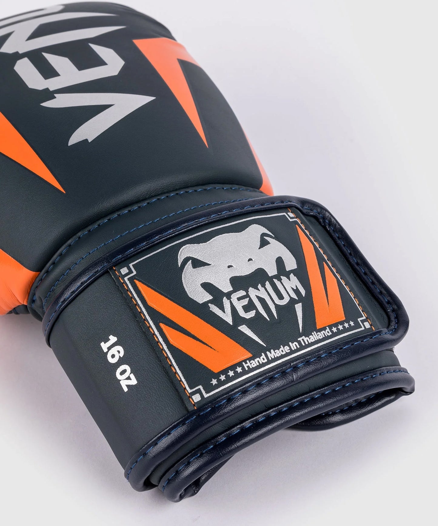 Elite Boxing Gloves - Navy Blue Orange