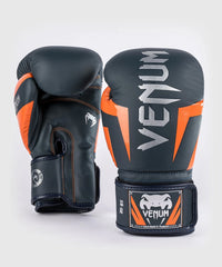 Elite Boxing Gloves - Navy Blue Orange
