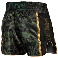 Full Cam Muay Thai Shorts - Forest Camo/Black