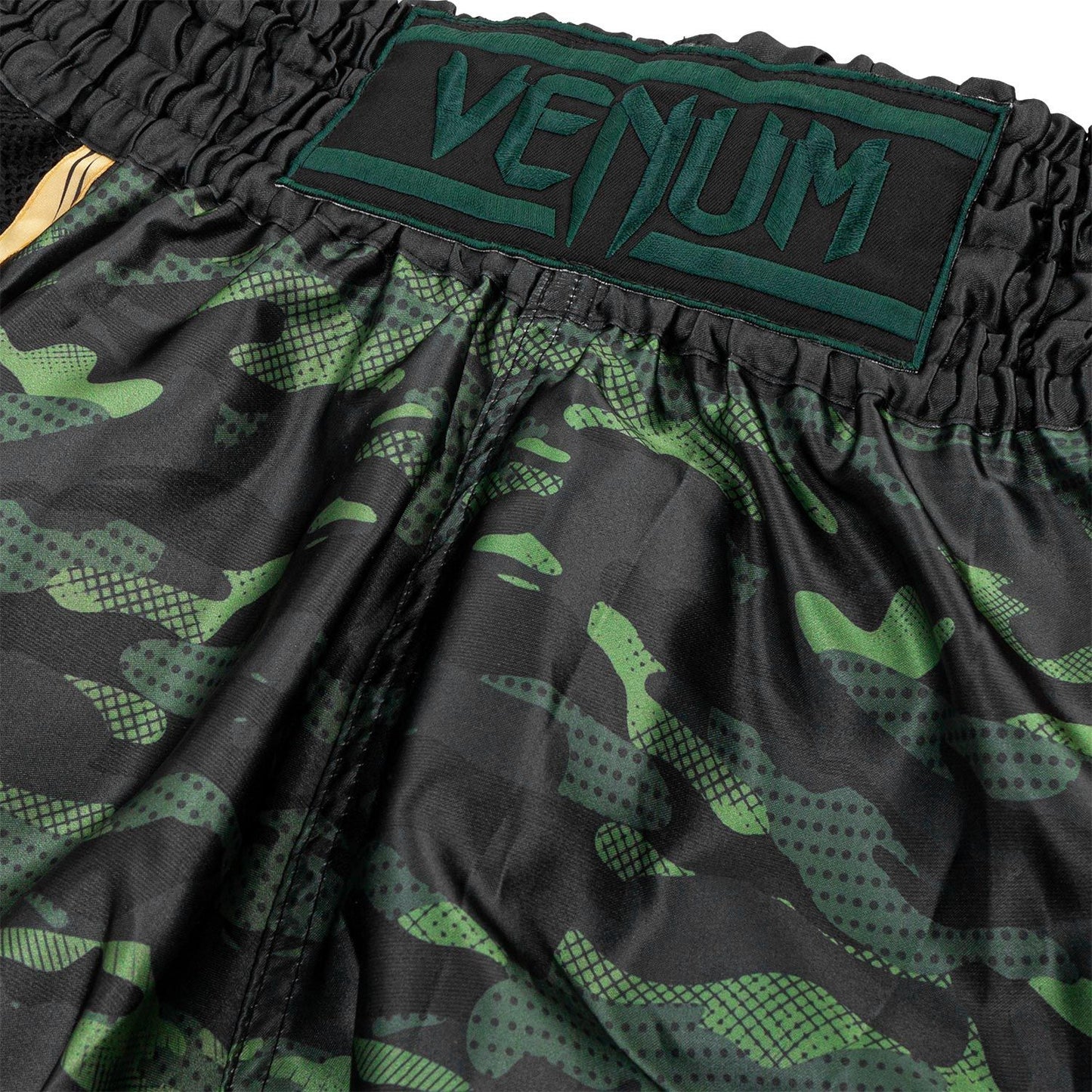 Full Cam Muay Thai Shorts - Forest Camo/Black