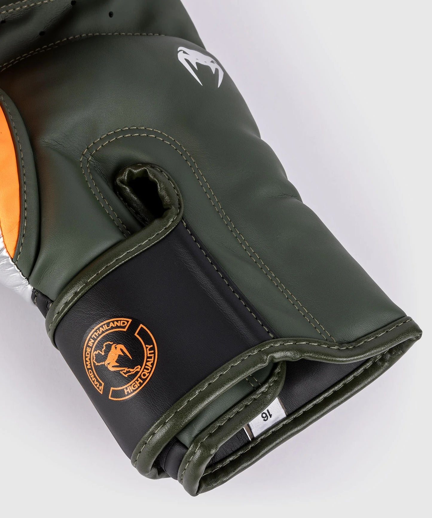 Elite Boxing Gloves - Black Khaki Silver