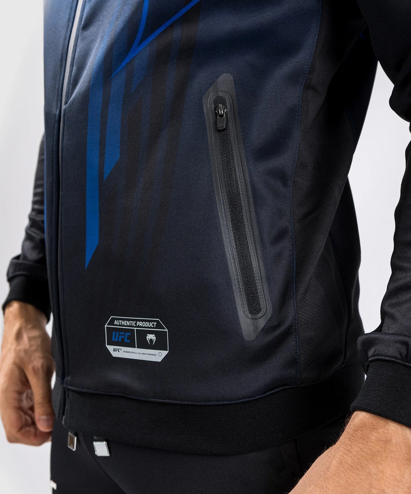 UFC Authentic Fight Night 2.0 Men's Walkout Hoodie - Midnight Edition - Blue/Black