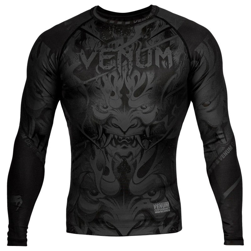 Devil Rashguard Long Sleeves - Black/Black