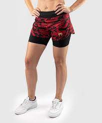 Defender 2.0 Hybrid Compression Shorts Women- Black Red