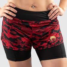 Defender 2.0 Hybrid Compression Shorts Women- Black Red