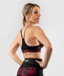 Defender Sports Bra-Black/Red