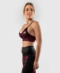 Defender Sports Bra-Black/Red