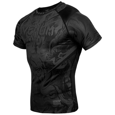 Devil Rashguard Short Sleeves - Black/Black