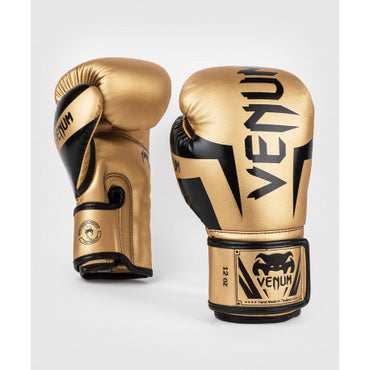 Elite Boxing Gloves - Gold/Black