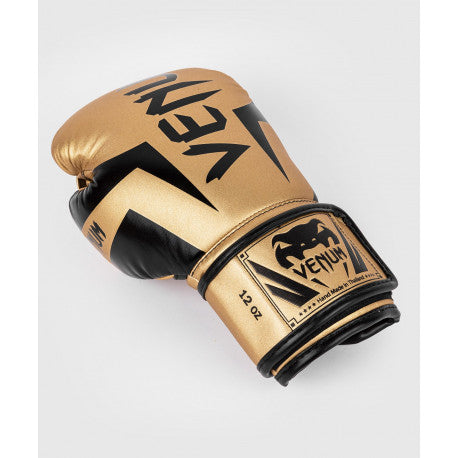 Elite Boxing Gloves - Gold/Black