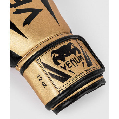Elite Boxing Gloves - Gold/Black