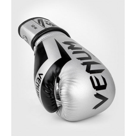 Elite Boxing Gloves - Silver/Black