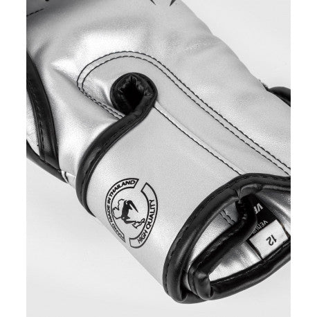 Elite Boxing Gloves - Silver/Black