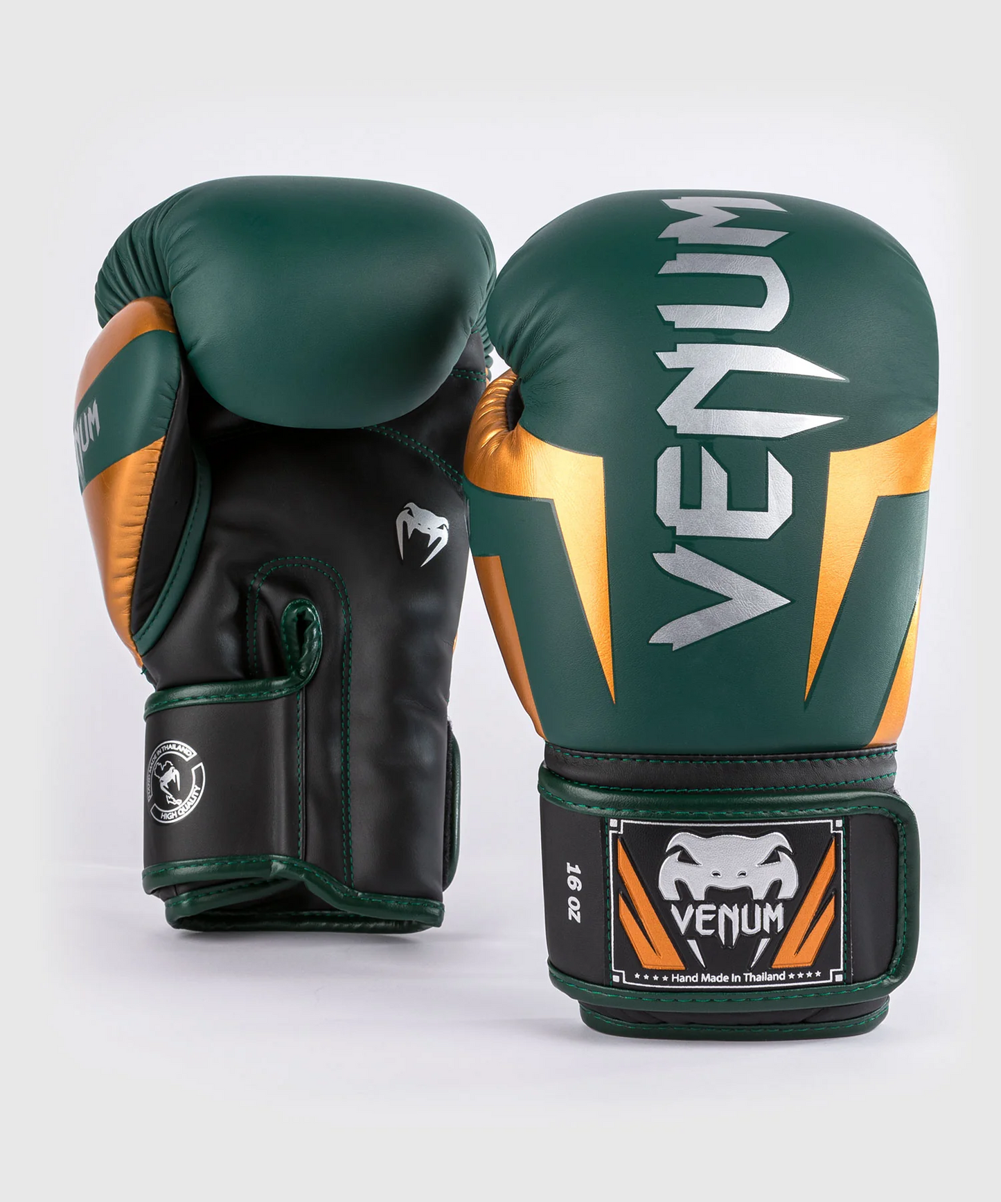 Elite Boxing Gloves - Green Black Copper