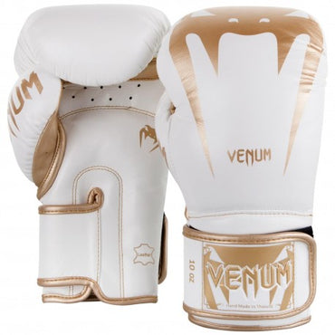 Giant 3.0 Boxing Gloves (Nappa Leather) - White/Gold