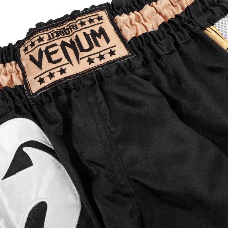 Giant Muay Thai Shorts - Black/White/Gold