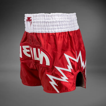 INFERNO MUAY THAI SHORTS - CHERRY RED/SNOW WHITE