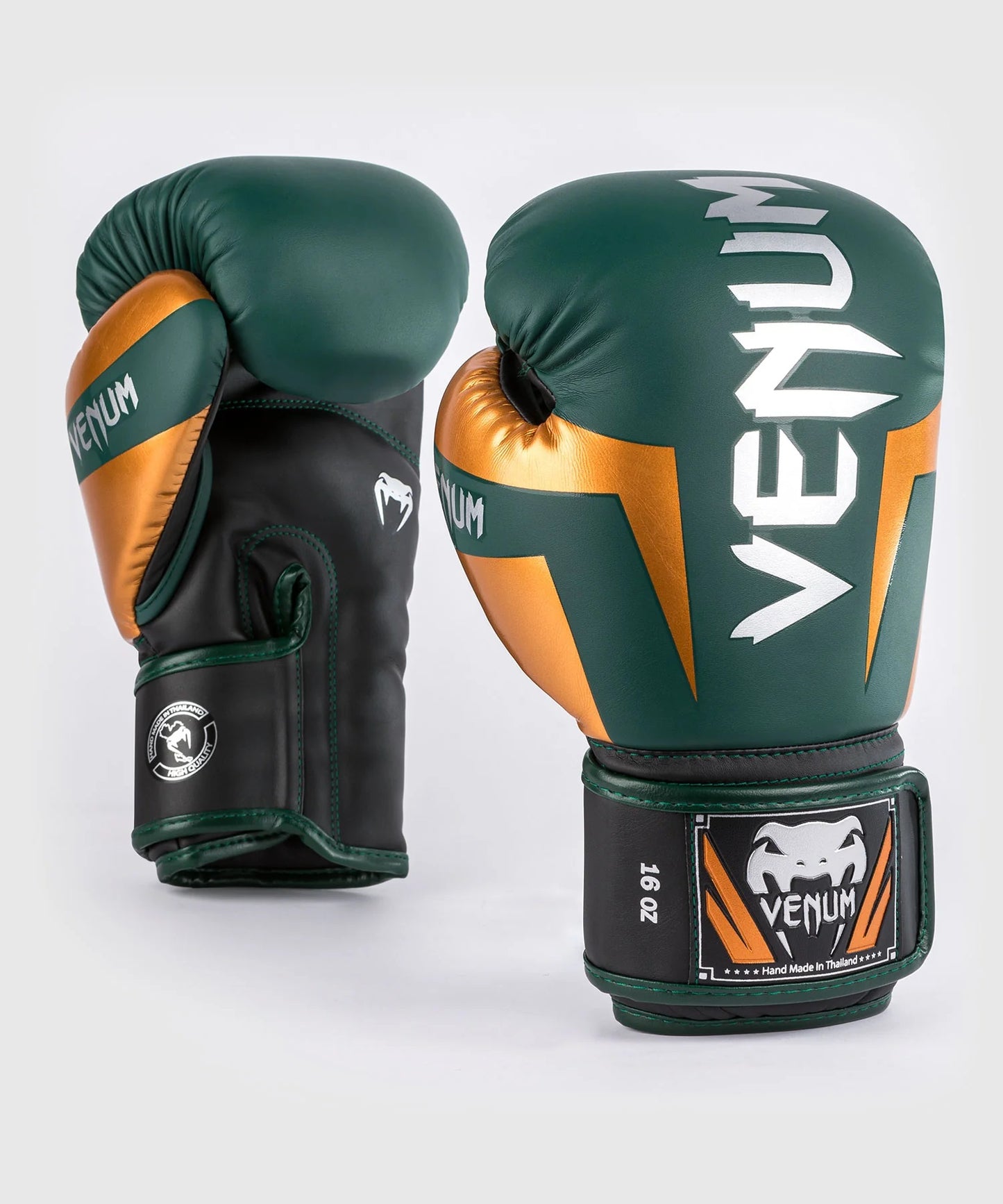 Elite Boxing Gloves - Green Black Copper