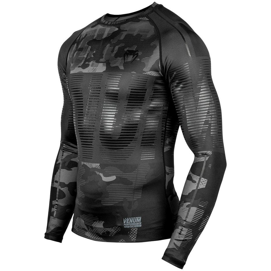 Tactical Rash Guard L/S Compression Shirt Camo Black