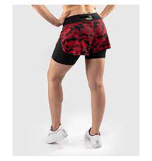 Defender 2.0 Hybrid Compression Shorts Women- Black Red