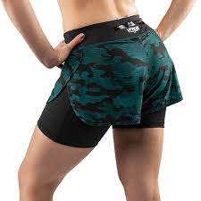 Defender 2.0 Hybrid Compression Shorts Women- Black/Green