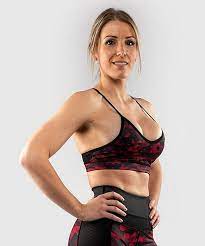 Defender Sports Bra-Black/Red