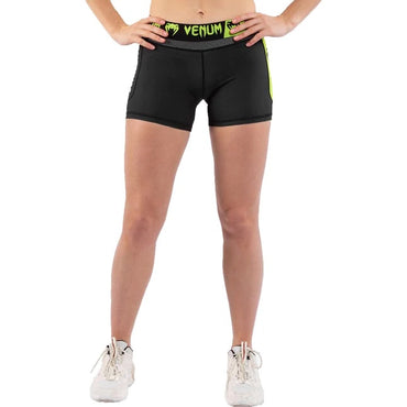 VTC 3 Compression Shorts for Women - Black/Neo Yellow