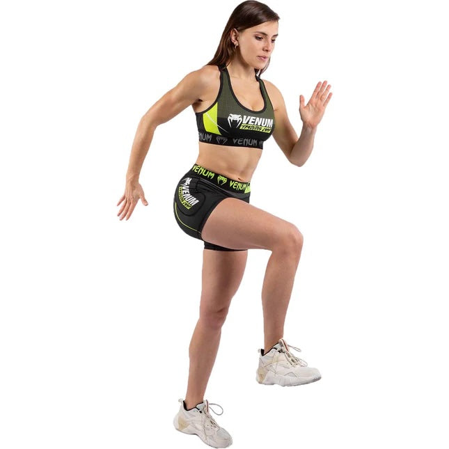 VTC 3 Compression Shorts for Women - Black/Neo Yellow
