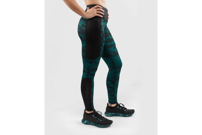 Defender 2.0 Compression Leggings- Black/Green