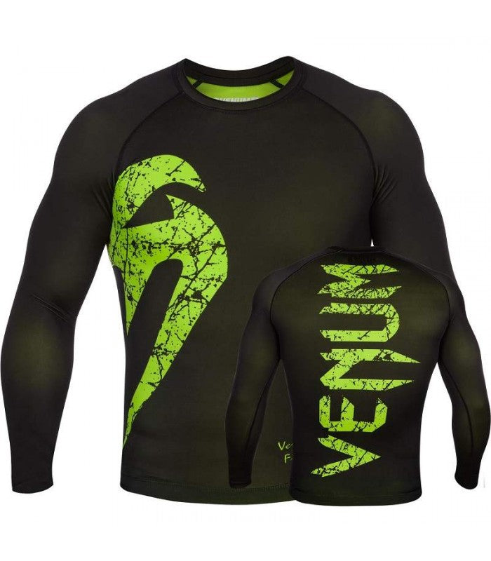 Original Giant Rashguard Long Sleeves - Black/Neo Yellow