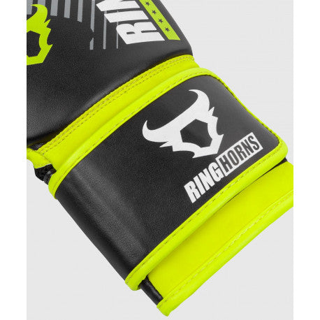 RINGHORNS CHARGER MX BOXING GLOVES - BLACK/NEO YELLOW