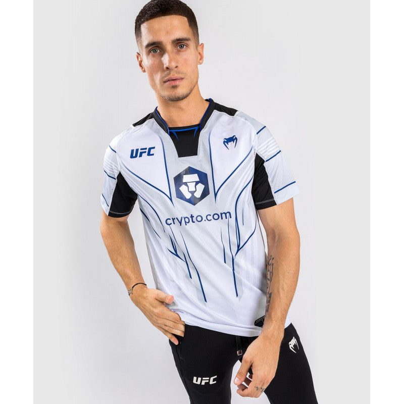 UFC Venum Authentic Fight Night 2.0 Men's Walkout Jersey - White Blue