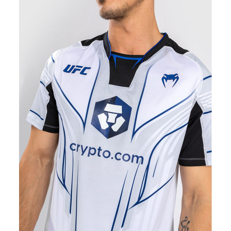 UFC Venum Authentic Fight Night 2.0 Men's Walkout Jersey - White Blue