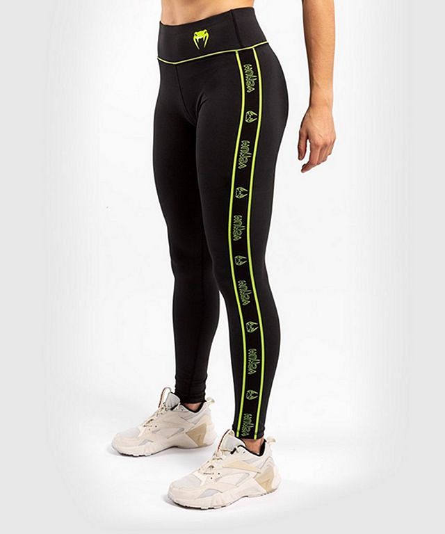 Tecmo Leggings-Black/Neo Yellow