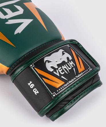 Elite Boxing Gloves - Green Black Copper