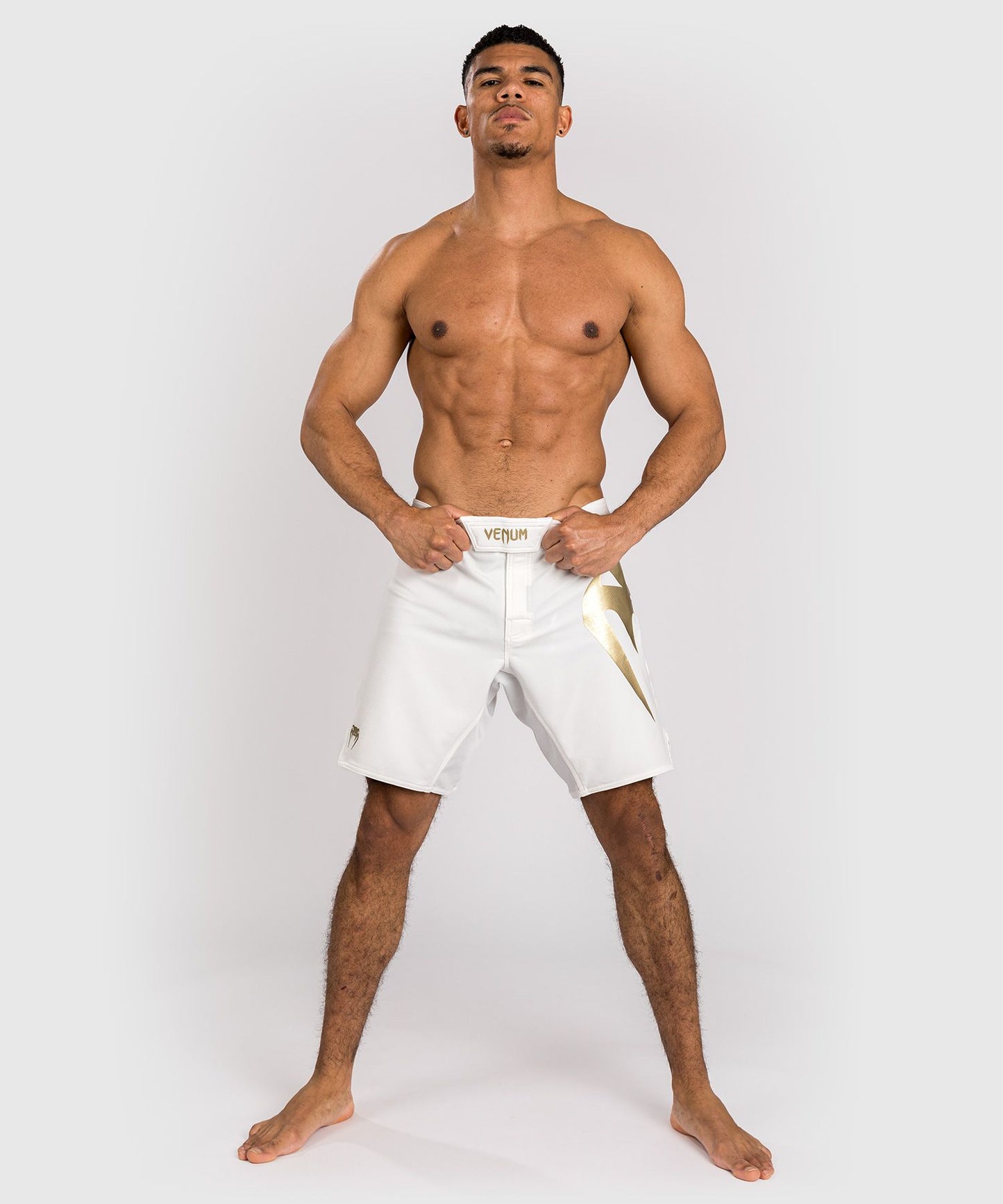 LIGHT 5.0 FIGHT SHORTS-WHITE/GOLD