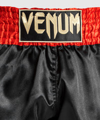 CLASSIC MUAY THAI SHORTS-RED/BLACK/GOLD