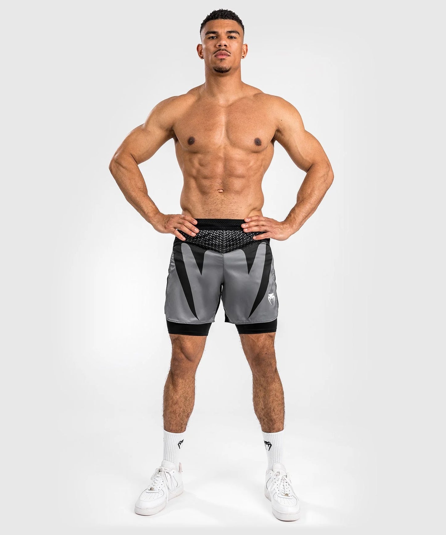 ATTACK FIGHT SHORTS - BLACK