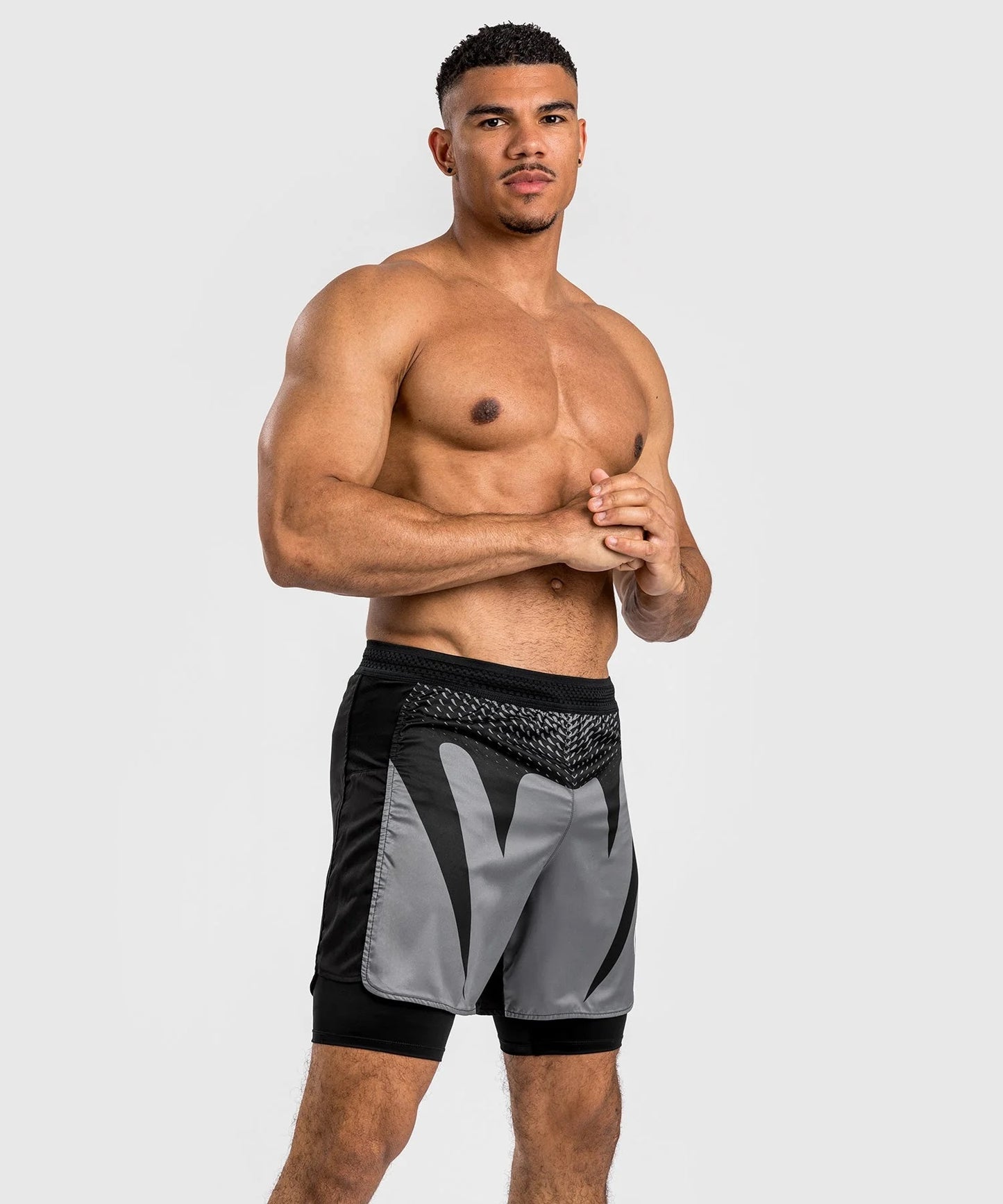 ATTACK FIGHT SHORTS - BLACK