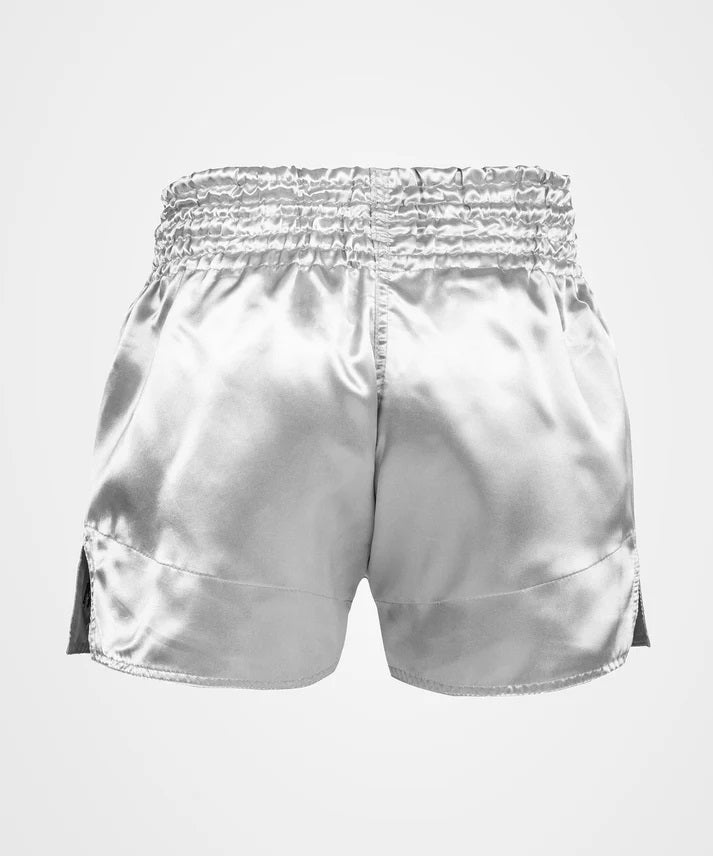 CLASSIC MUAY THAI SHORTS-SILVER/BLACK