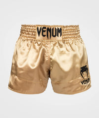 CLASSIC MUAY THAI SHORTS-GOLD/BLACK