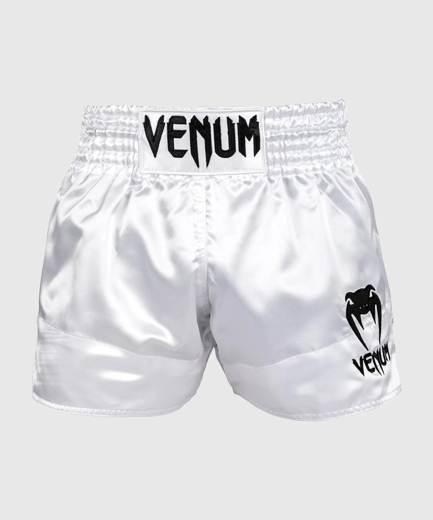 CLASSIC MUAY THAI SHORTS-WHITE/BLACK