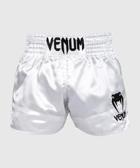 CLASSIC MUAY THAI SHORTS-WHITE/BLACK