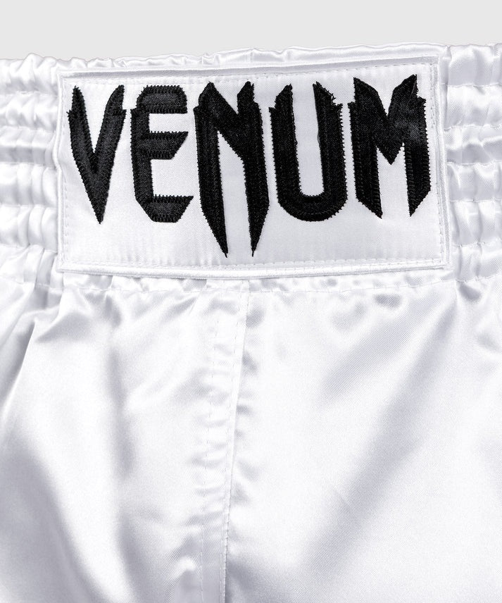 CLASSIC MUAY THAI SHORTS-WHITE/BLACK