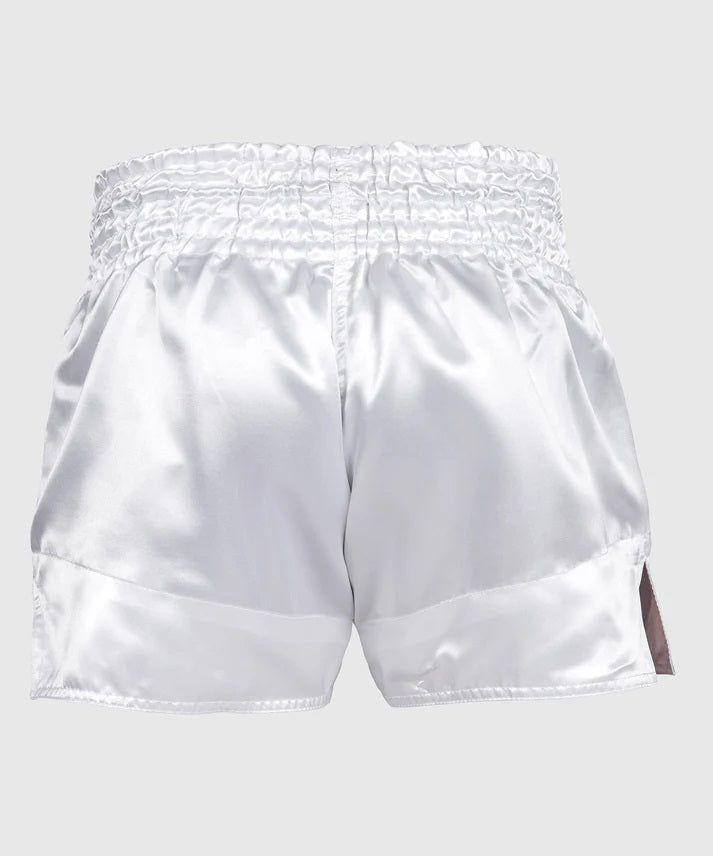 CLASSIC MUAY THAI SHORTS-WHITE/BLACK