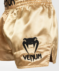 CLASSIC MUAY THAI SHORTS-GOLD/BLACK