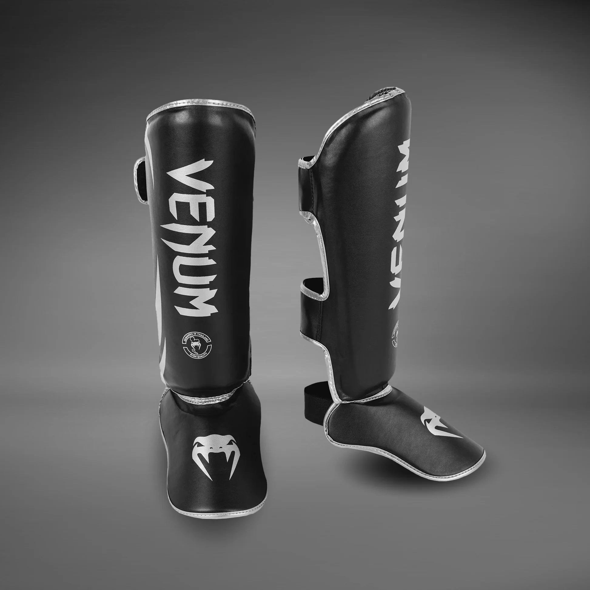 Challenger Standup Shinguards-Black/Silver