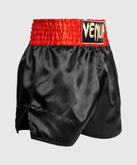 CLASSIC MUAY THAI SHORTS-RED/BLACK/GOLD