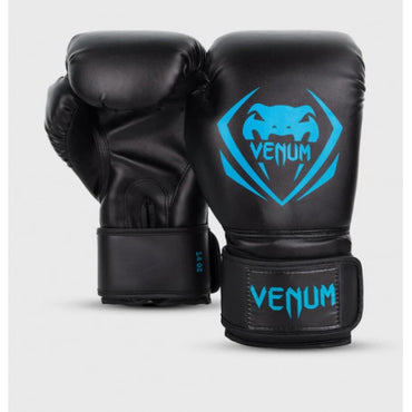 Contender Boxing Gloves - Black/Cyan